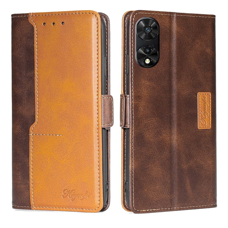 Contrast Color Side Buckle Leather Phone Case My Store