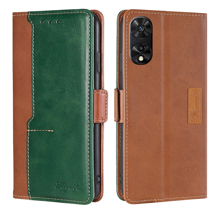 Contrast Color Side Buckle Leather Phone Case My Store