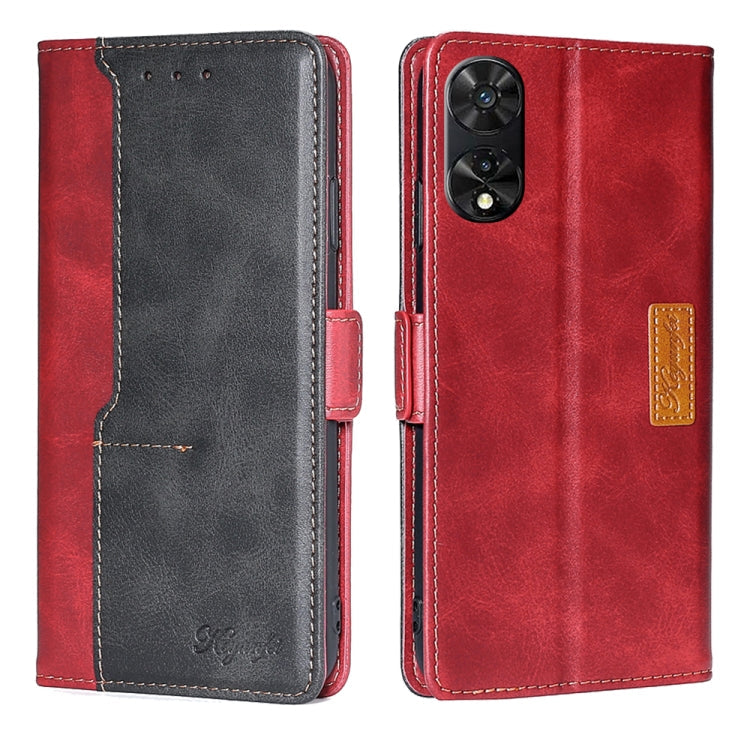 Contrast Color Side Buckle Leather Phone Case My Store