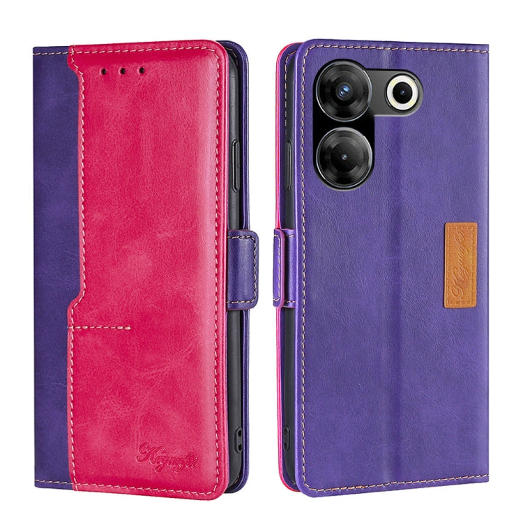 Contrast Color Side Buckle Leather Phone Case My Store