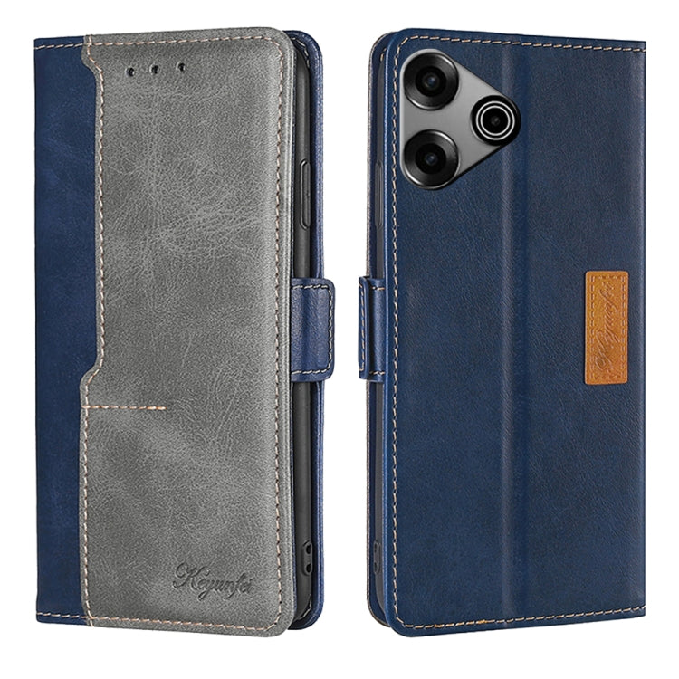 Contrast Color Side Buckle Leather Phone Case