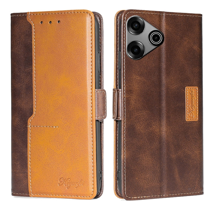 Contrast Color Side Buckle Leather Phone Case My Store