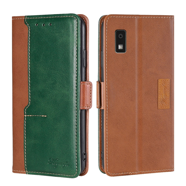 Contrast Color Side Buckle Leather Phone Case My Store