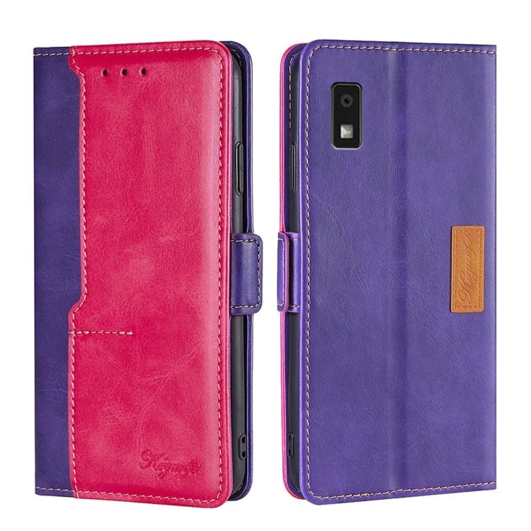 Contrast Color Side Buckle Leather Phone Case My Store