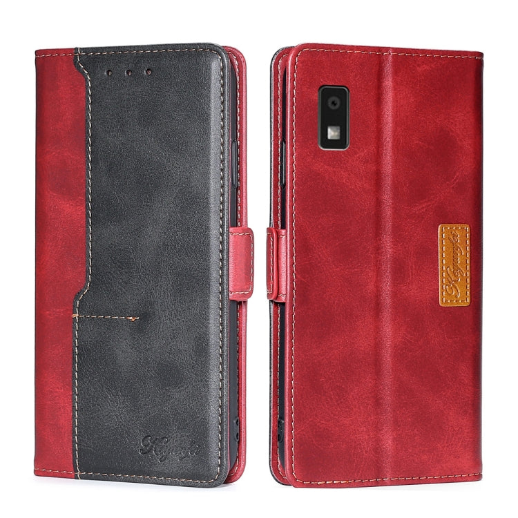 Contrast Color Side Buckle Leather Phone Case My Store