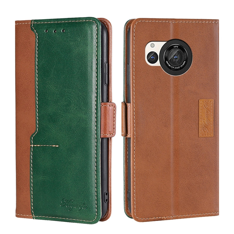 Contrast Color Side Buckle Leather Phone Case My Store