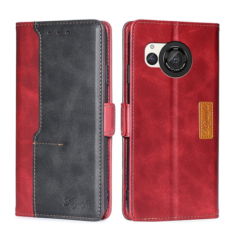 Contrast Color Side Buckle Leather Phone Case My Store