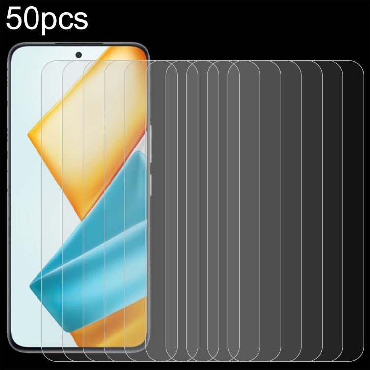 50pcs 0.26mm 9H 2.5D Tempered Glass Film