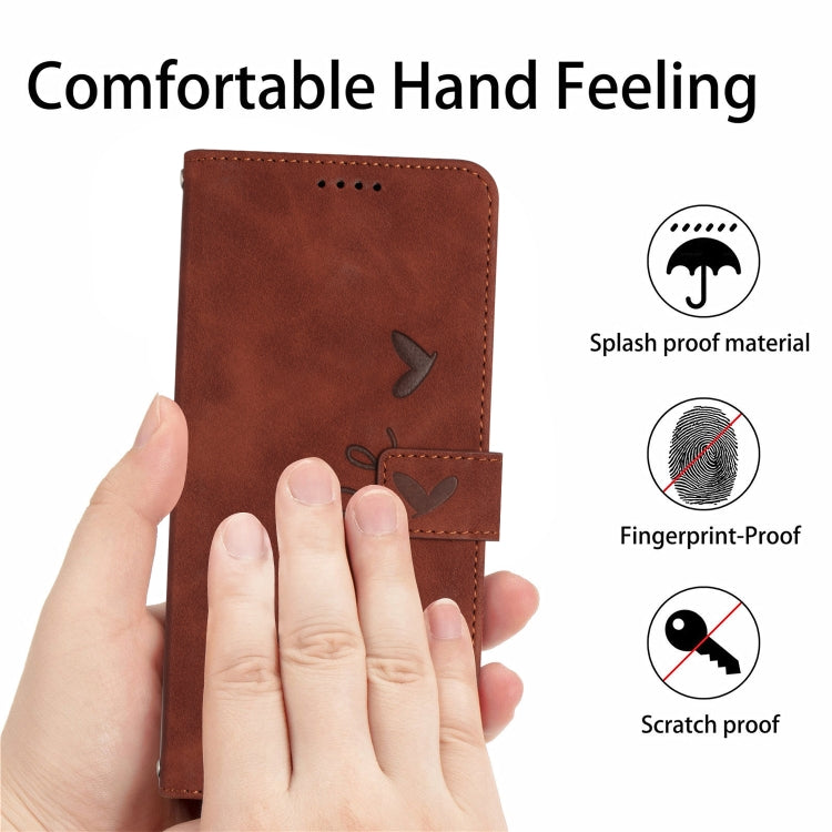 Skin Feel Heart Pattern Leather Phone Case