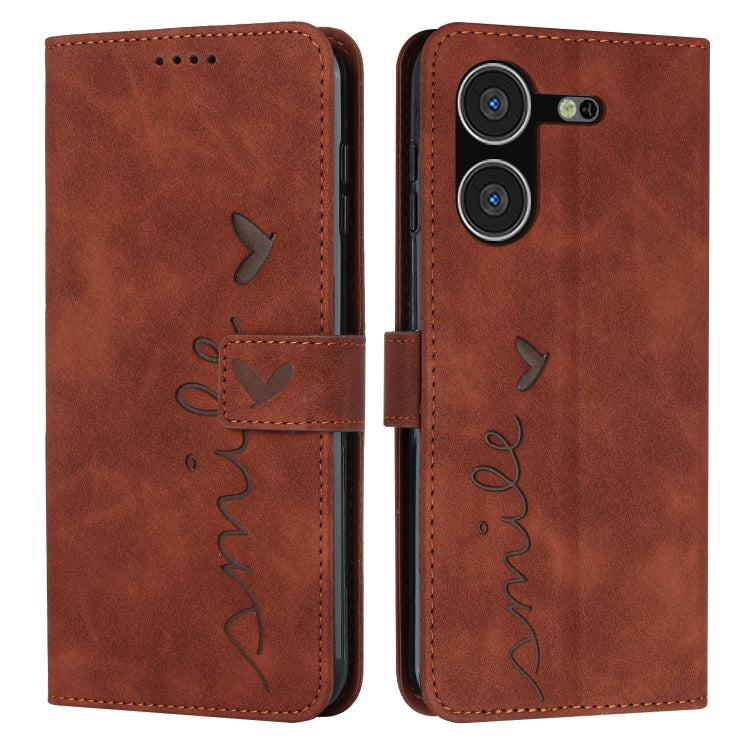 Skin Feel Heart Pattern Leather Phone Case