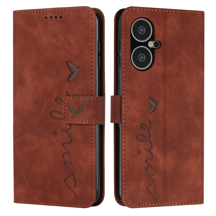 Skin Feel Heart Pattern Leather Phone Case