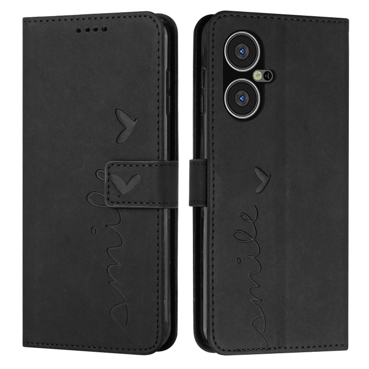 Skin Feel Heart Pattern Leather Phone Case