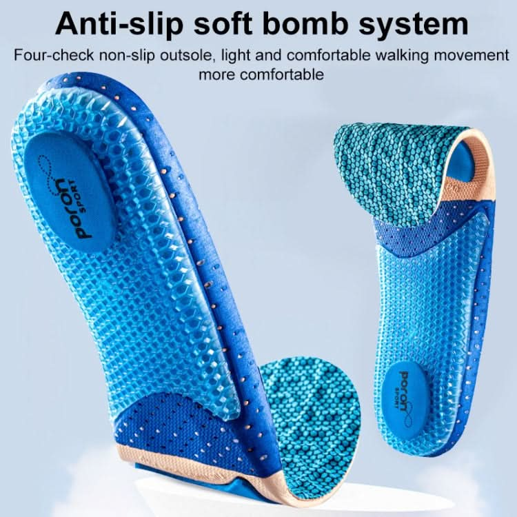 Men Shock Absorbing Sweat Absorbing Breathable Sports Insoles Reluova