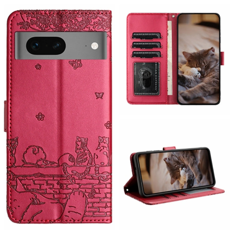 Cat Embossing Pattern Leather Phone Case with Lanyard, Series 1 My Store