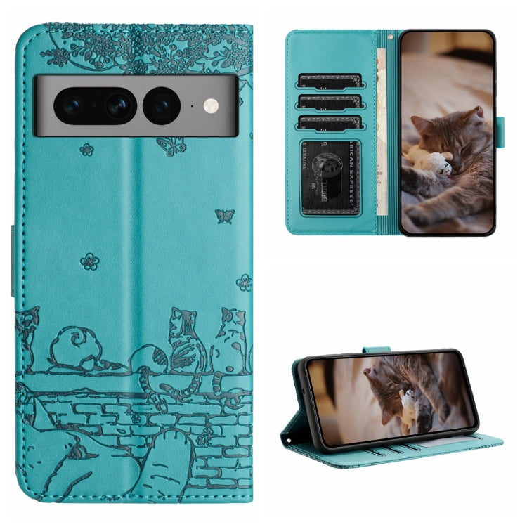 Cat Embossing Pattern Leather Phone Case with Lanyard, Series 2 My Store