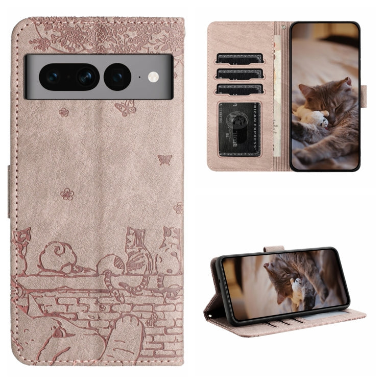 Cat Embossing Pattern Leather Phone Case with Lanyard, Series 2 My Store