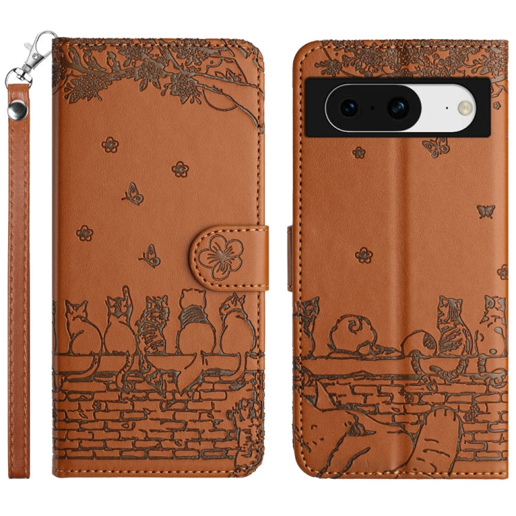 Cat Embossing Pattern Leather Phone Case with Lanyard, Series 2 My Store