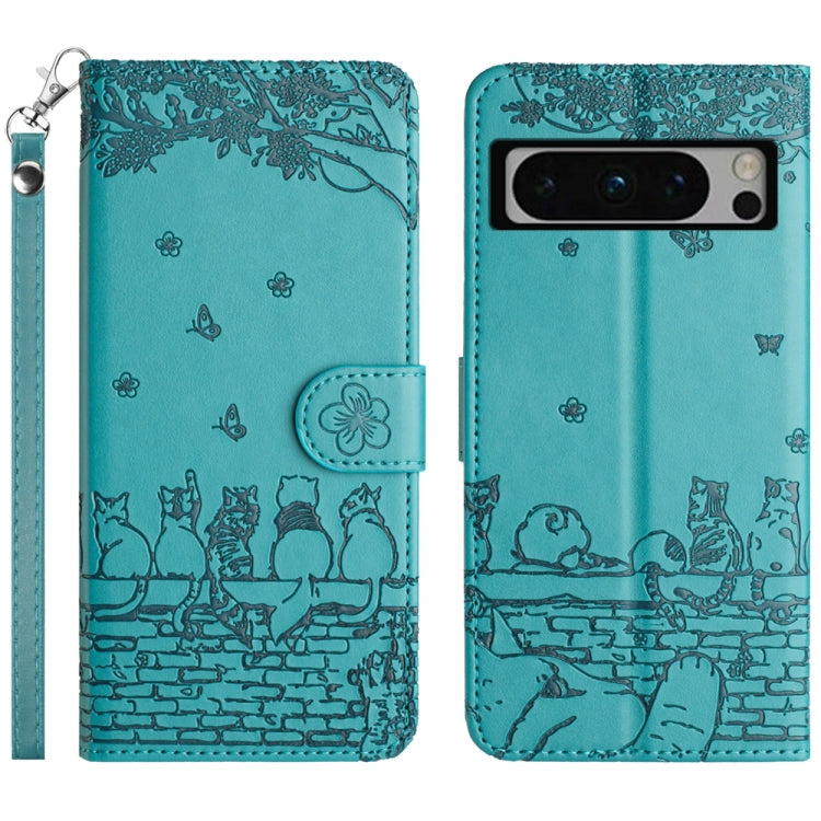 Cat Embossing Pattern Leather Phone Case with Lanyard, Series 1 My Store