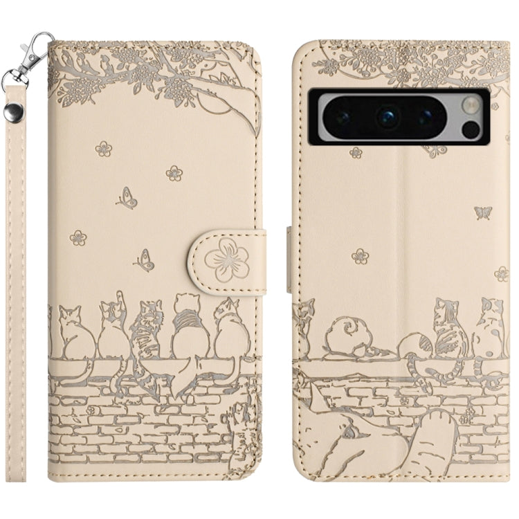 Cat Embossing Pattern Leather Phone Case with Lanyard, Series 1 My Store