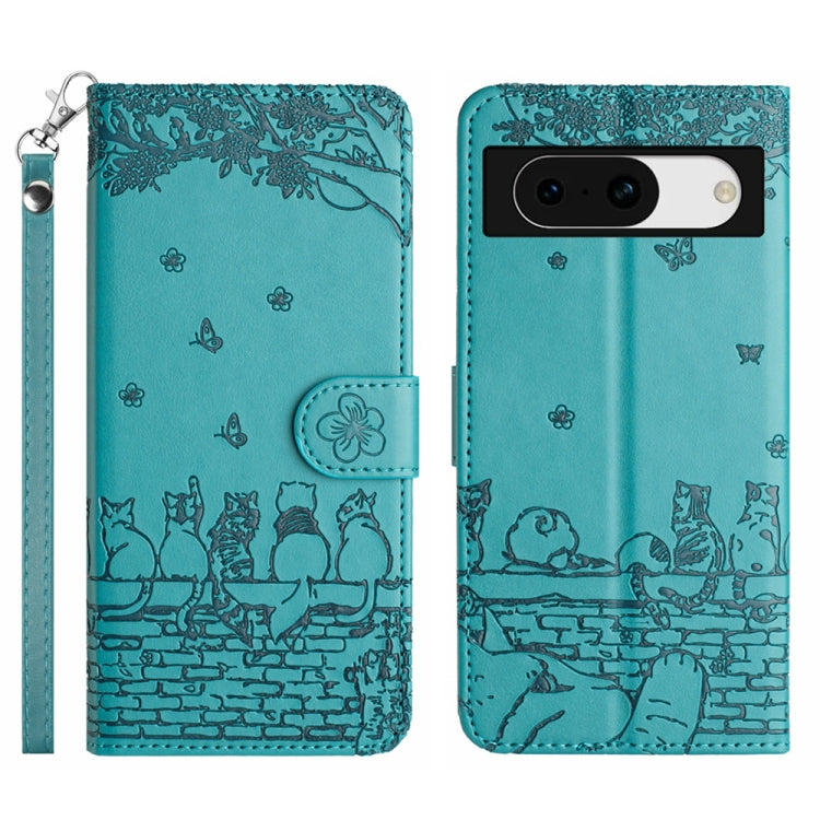 Cat Embossing Pattern Leather Phone Case with Lanyard, Series 1 My Store