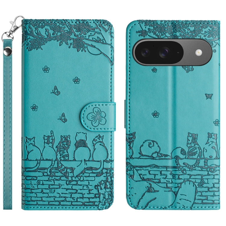 Cat Embossing Pattern Leather Phone Case with Lanyard, Series 1 My Store