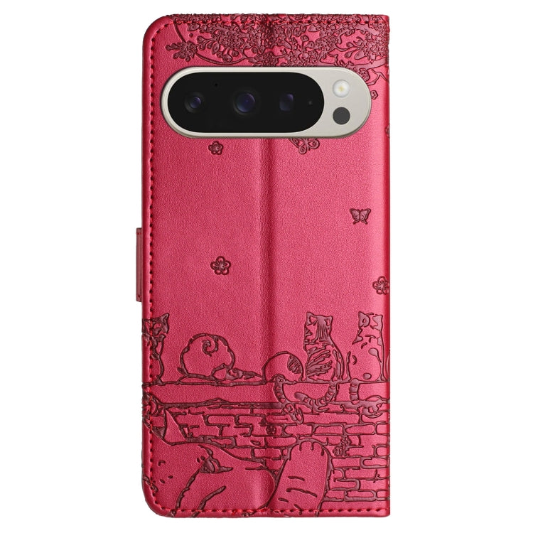 Cat Embossing Pattern Leather Phone Case with Lanyard, Series 1 My Store