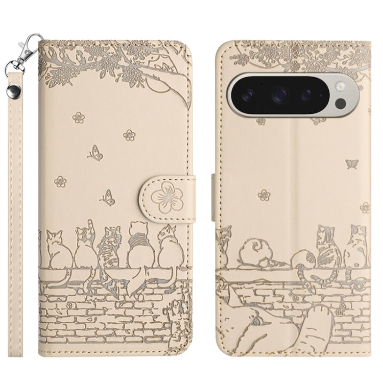 Cat Embossing Pattern Leather Phone Case with Lanyard, Series 1 My Store