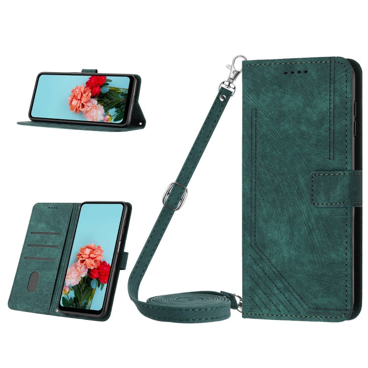 Skin Feel Stripe Pattern Leather Phone Case with Lanyard, Series 1 My Store