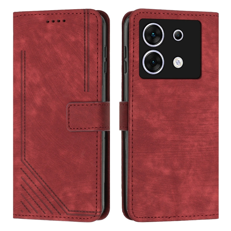 Skin Feel Stripe Pattern Leather Phone Case with Lanyard, Series 2 My Store