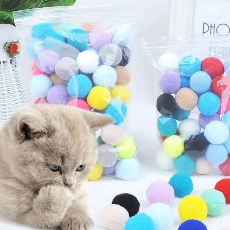 Colorful Plush Ball Pet Chew Ball Cat Interactive Toy - Reluova