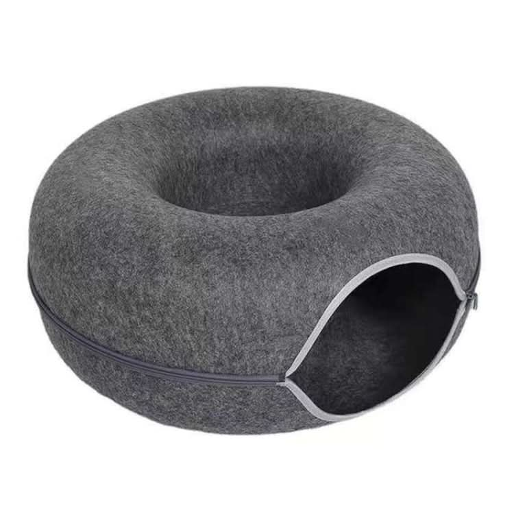 Round Wool Felt Cat Litter Tunnel Cat Litter - Reluova