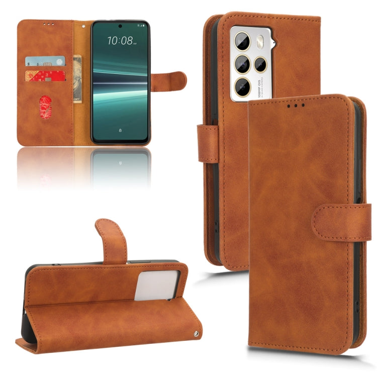 Skin Feel Magnetic Flip Leather Phone Case