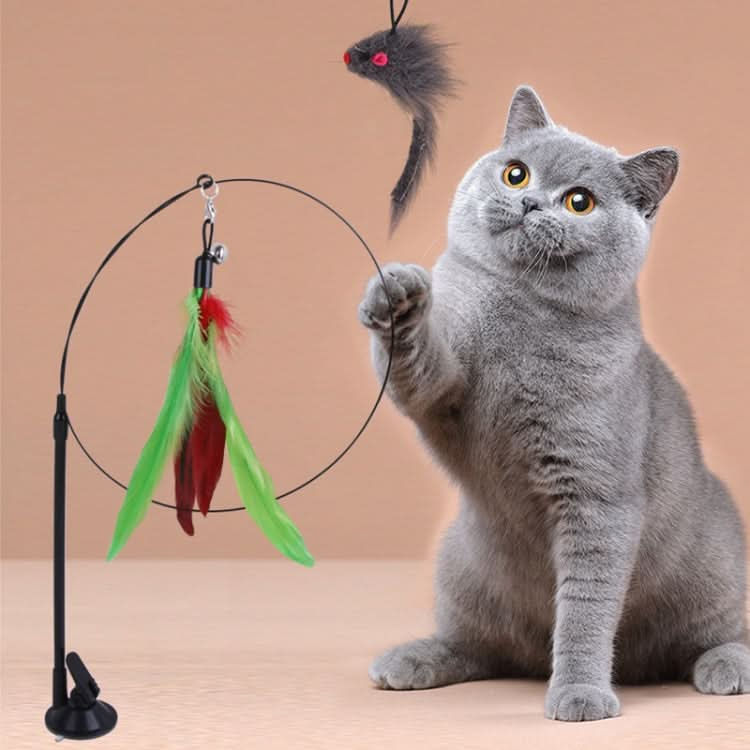 Handheld Adsorption Steel Wire Cat Teaser Stick Pet Toy, Random Color Delivery - Reluova