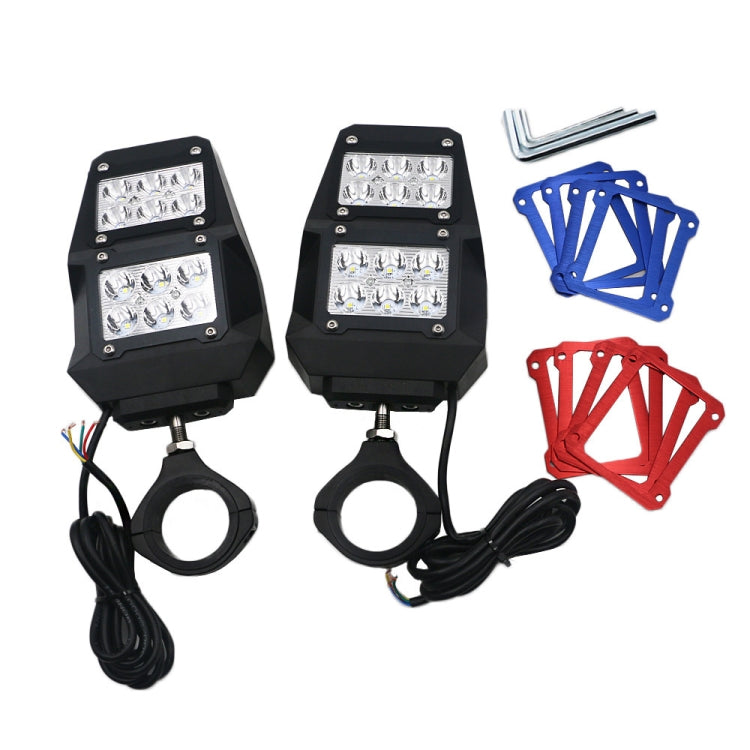 For 1.75 - 2 inch UTV-26 UTV / ATV Three Color Rear Frame Reflective Mirror with LED Lights ÎҵÄÉ̵ê