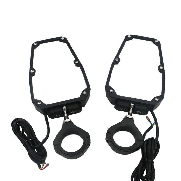 For 1.75 - 2 inch UTV-26 UTV / ATV Three Color Rear Frame Reflective Mirror with LED Lights ÎҵÄÉ̵ê