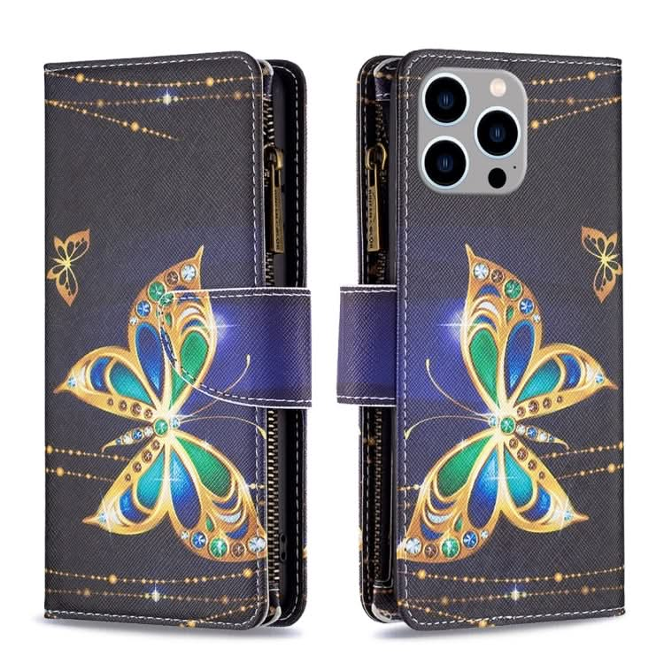 Colored Drawing Pattern Zipper Phone Leather Case, Series 3