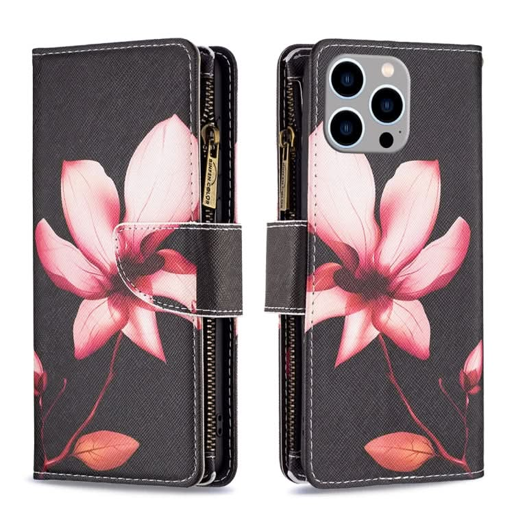 Colored Drawing Pattern Zipper Phone Leather Case, Series 3