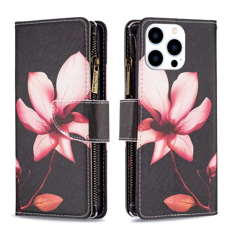 Colored Drawing Pattern Zipper Phone Leather Case, Series 1