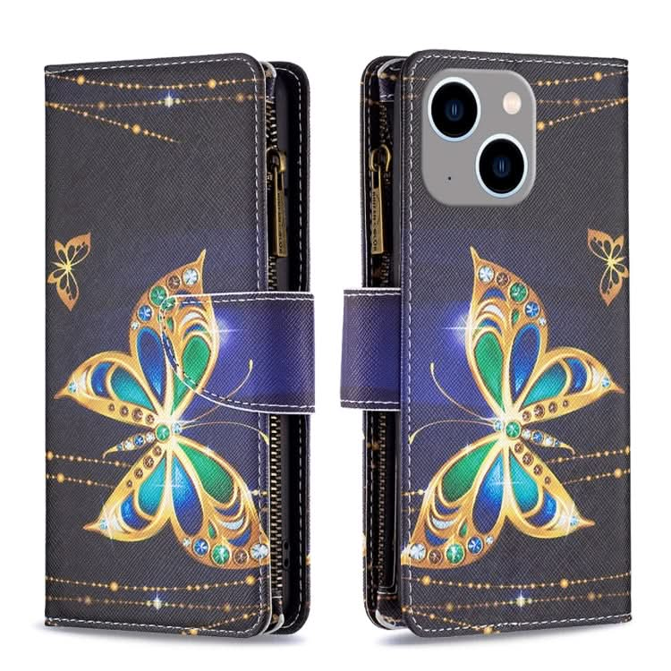 Colored Drawing Pattern Zipper Phone Leather Case, Series 1