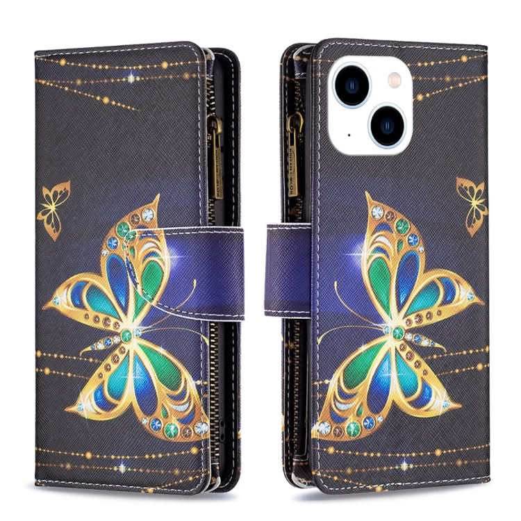 Colored Drawing Pattern Zipper Phone Leather Case, Series 2