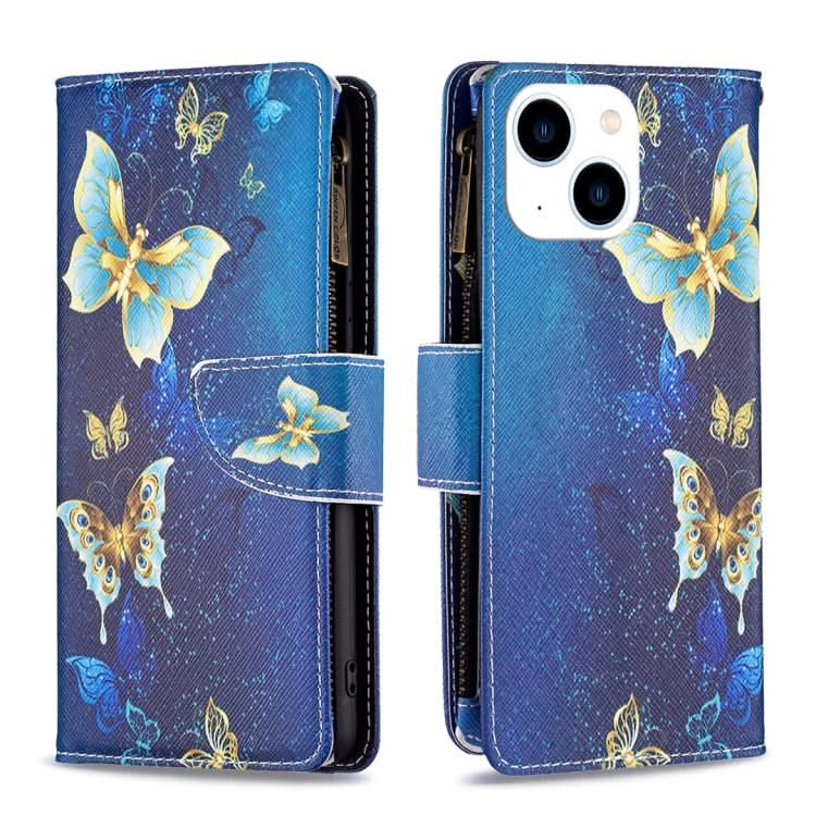 Colored Drawing Pattern Zipper Phone Leather Case, Series 2