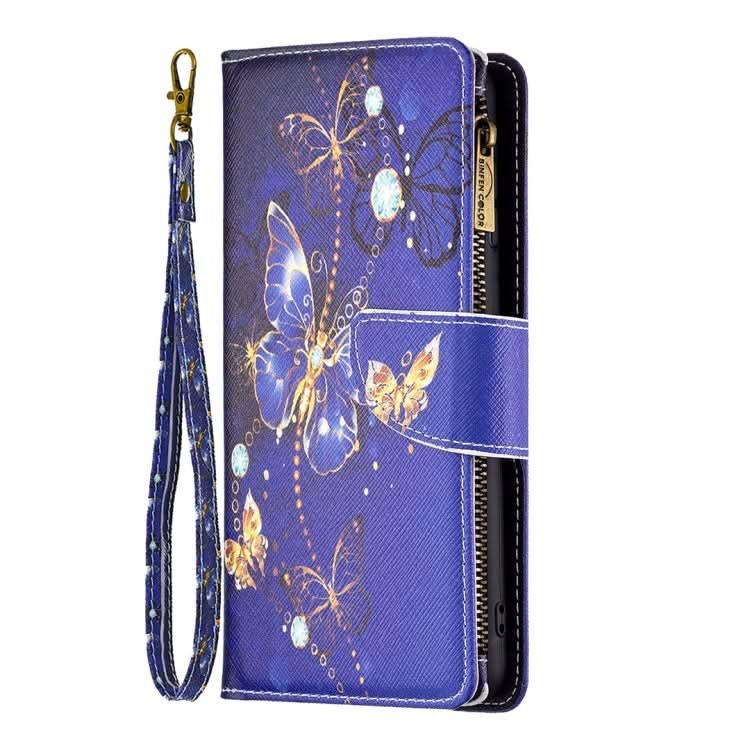 Colored Drawing Pattern Zipper Phone Leather Case, Series 3