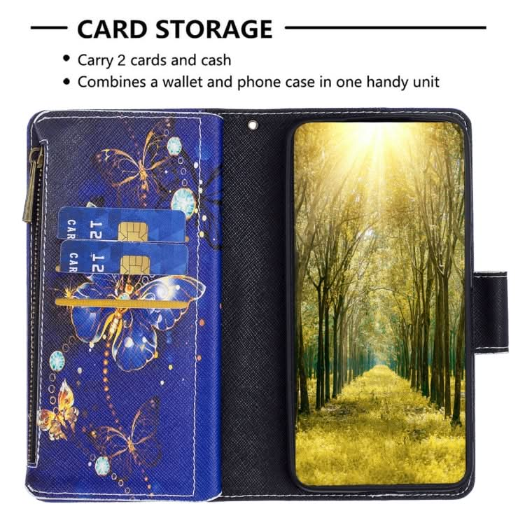 Colored Drawing Pattern Zipper Phone Leather Case, Series 3