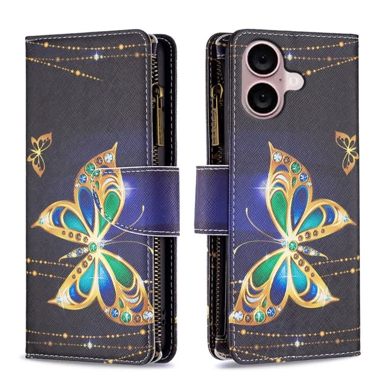 Colored Drawing Pattern Zipper Phone Leather Case, Series 2