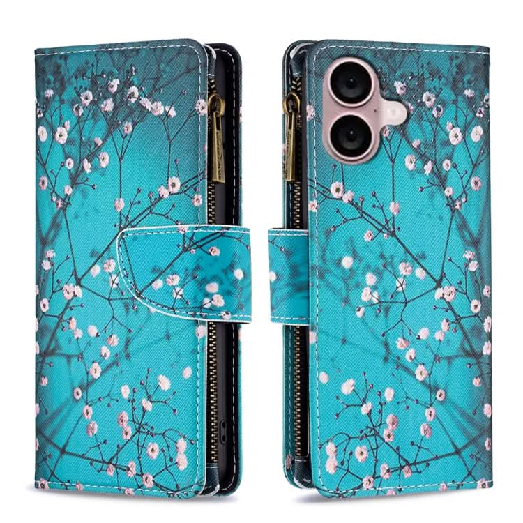 Colored Drawing Pattern Zipper Phone Leather Case, Series 2