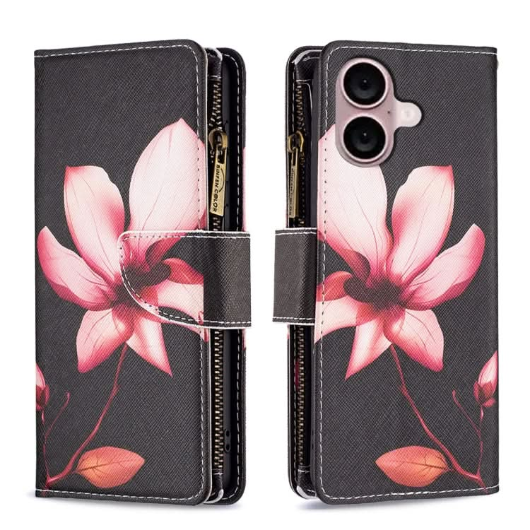 Colored Drawing Pattern Zipper Phone Leather Case, Series 2