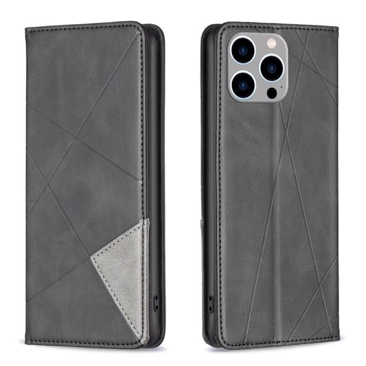 Rhombus Texture Magnetic Leather Phone Case, Series 2