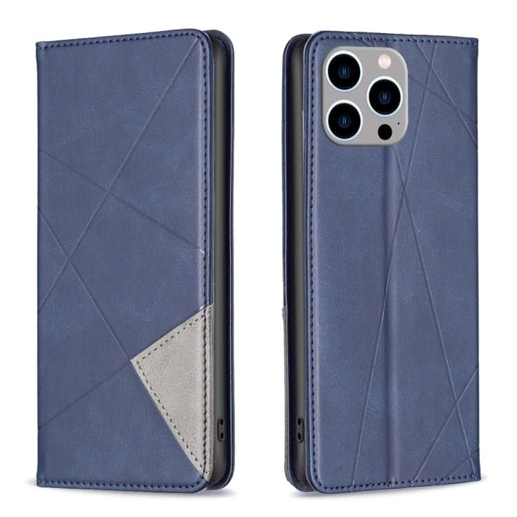 Rhombus Texture Magnetic Leather Phone Case, Series 2