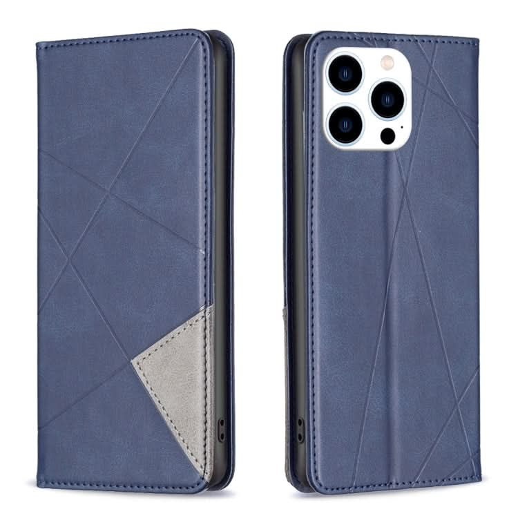 Rhombus Texture Magnetic Leather Phone Case, Series 1