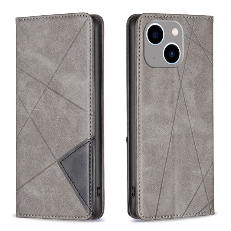 Rhombus Texture Magnetic Leather Phone Case, Series 1